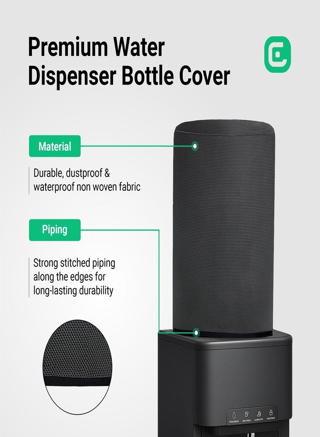 CRASOME Water Dispenser for 20 ltr / Litre Bottle Jar Cover (Black Pack of 2) - Image 3